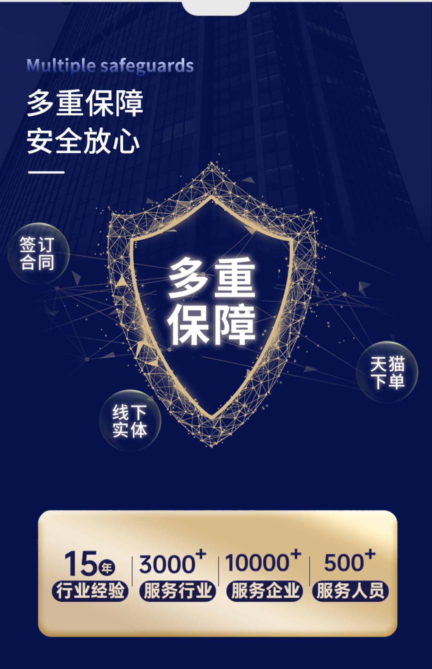 多重保障 安全放心 签订合同 线下实体