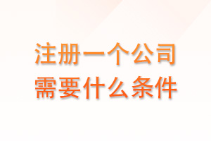 注册一个公司需要什么条件